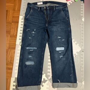 Reworked visible mended Gap’s 90 painter pants